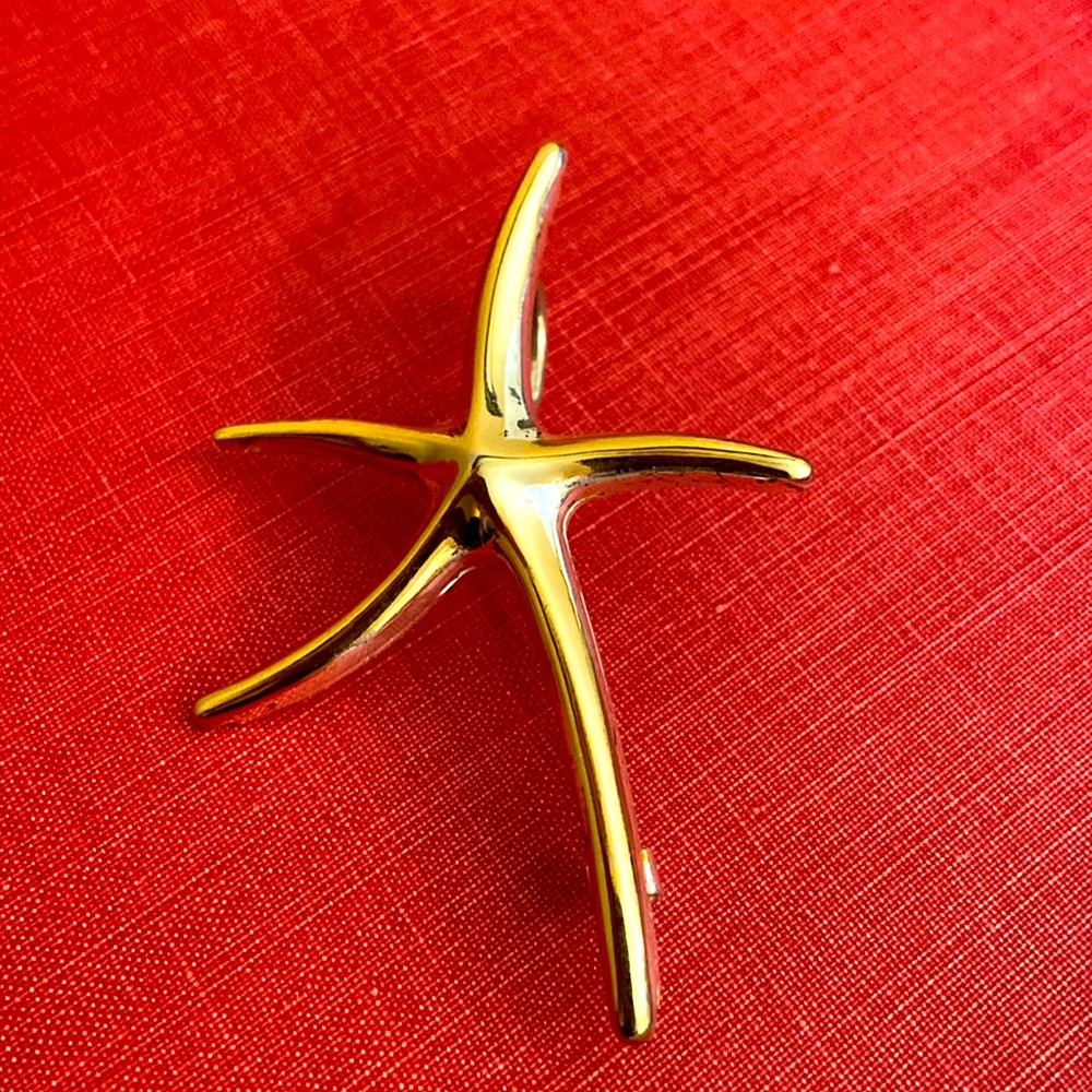 Vintage Two Tone BEST Starfish Pendant & Broach